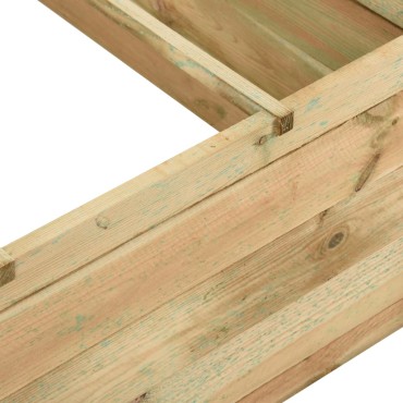 vidaXL Μποστάνι Λαχανόκηπου 197 x 100 x 40 εκ. Εμποτισμένο Ξύλο Πεύκου