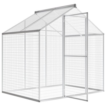vidaXL Κλουβί Πτηνών Εξωτερικού Χώρου 178 x 122 x 194 εκ. Αλουμινίου