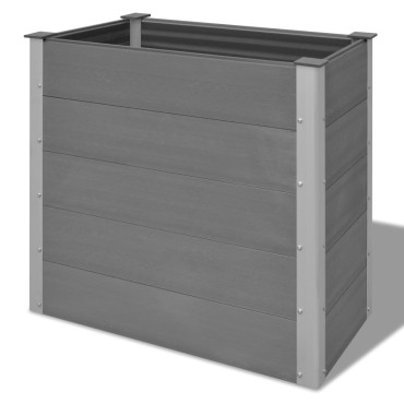 vidaXL Ζαρντινιέρα Υπερυψωμένη Γκρι 100 x 50 x 91 εκ. από WPC