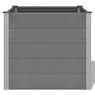 vidaXL Ζαρντινιέρα Υπερυψωμένη Γκρι 100 x 50 x 91 εκ. από WPC