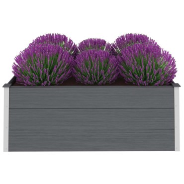 vidaXL Ζαρντινιέρα Υπερυψωμένη Γκρι 150 x 100 x 54 εκ. από WPC