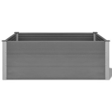 vidaXL Ζαρντινιέρα Υπερυψωμένη Γκρι 150 x 100 x 54 εκ. από WPC