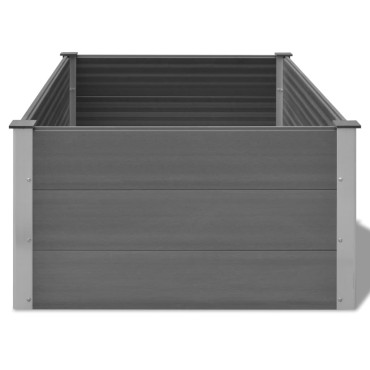 vidaXL Ζαρντινιέρα Υπερυψωμένη Γκρι 150 x 100 x 54 εκ. από WPC