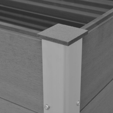 vidaXL Ζαρντινιέρα Υπερυψωμένη Γκρι 150 x 100 x 91 εκ. από WPC