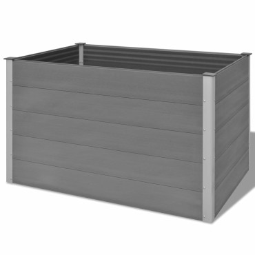 vidaXL Ζαρντινιέρα Υπερυψωμένη Γκρι 150 x 100 x 91 εκ. από WPC