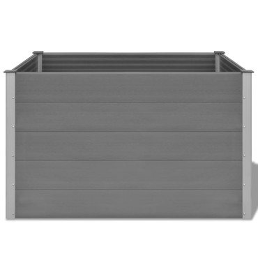 vidaXL Ζαρντινιέρα Υπερυψωμένη Γκρι 150 x 100 x 91 εκ. από WPC