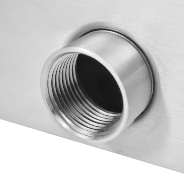 vidaXL Σιντριβάνι Πισίνας Ασημί 30 x 9 x 26 εκ. από Ανοξείδωτο Ατσάλι