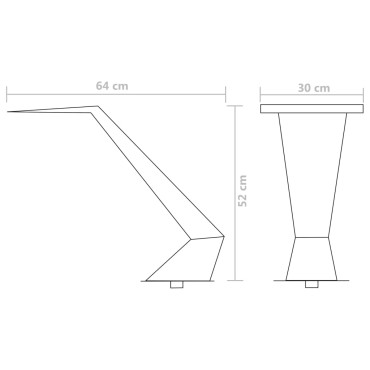 vidaXL Σιντριβάνι Πισίνας Ασημί 64 x 30 x 52 εκ. από Ανοξείδωτο Ατσάλι