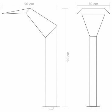 vidaXL Σιντριβάνι Πισίνας Ασημί 50 x 30 x 90 εκ. από Ανοξείδωτο Ατσάλι
