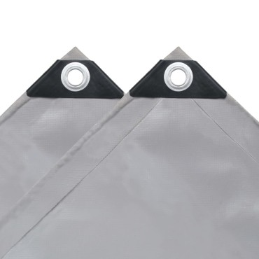 vidaXL Μουσαμάς 650 γρ./μ.² Γκρι 3 x 5 μ.