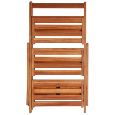 vidaXL Ραφιέρα Φυτών Τριώροφη 50 x 63 x 80 εκ. από Μασίφ Ξύλο Ακακίας