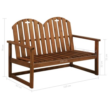 vidaXL Παγκάκι Κήπου από Μασίφ Ξύλο Ακακίας 110x63x79cm 1 τεμ.