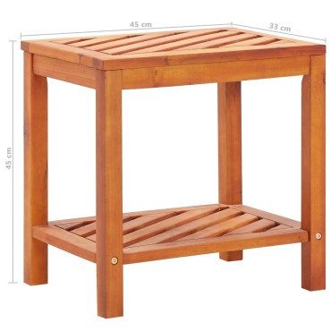 vidaXL Τραπεζάκι Βοηθητικό 45x33x45cm από Μασίφ Ξύλο Ακακίας 1 τεμ.