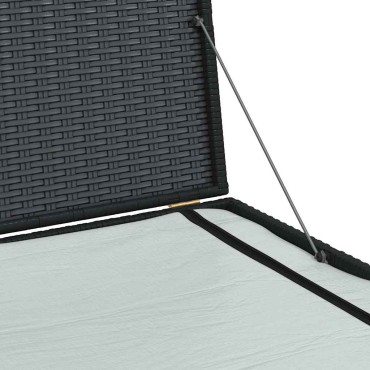 vidaXL Μπαούλο Εξωτερικού Χώρου Μαύρο 150x100x100cm Συνθετικό Ρατάν 1 τεμ.