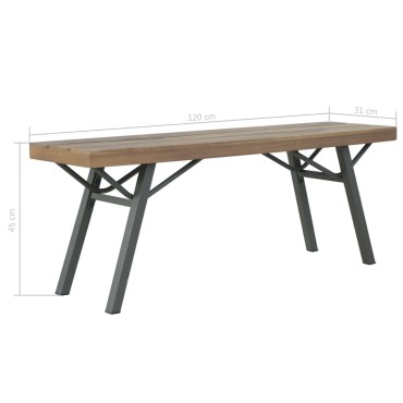 vidaXL Παγκάκι Κήπου από Μασίφ Ξύλο Ακακίας 120x31x45cm 1 τεμ.