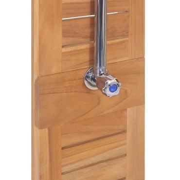 vidaXL Ντουζιέρα Κήπου 70 x 75 x 204 εκ. από Μασίφ Ξύλο Teak
