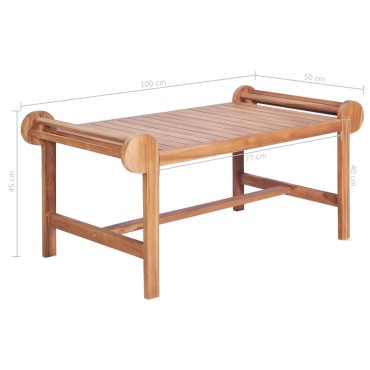 vidaXL Τραπεζάκι Σαλονιού 100x50x45cm από Μασίφ Ξύλο Teak 1 τεμ.