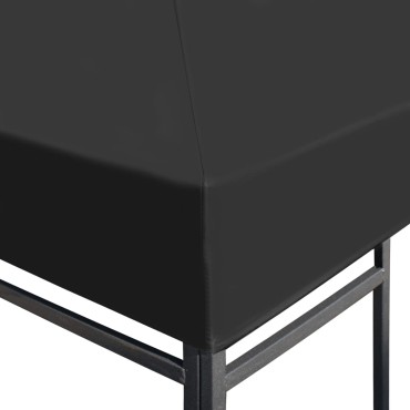 vidaXL Κάλυμμα για Κιόσκι Γκρι 3 x 3 μ. 310 γρ./μ²