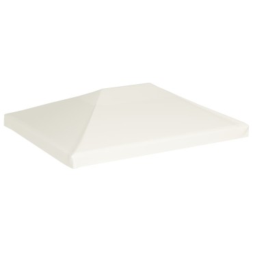 vidaXL Κάλυμμα για Κιόσκι Λευκό Κρεμ 4 x 3 μ. 310 γρ./μ²