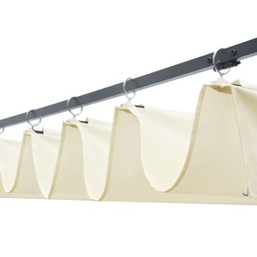 vidaXL Κιόσκι με Οροφή Καφέ/Κρεμ 300x300x200 εκ. από Συνθετικό Ρατάν