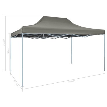 vidaXL Τέντα Εκδηλώσεων Πτυσσόμενη Pop-Up Ανθρακί 3 x 4,5 μ.