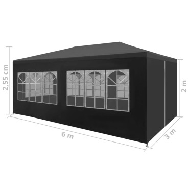vidaXL Τέντα Εκδηλώσεων Ανθρακί 3 x 6 μ.