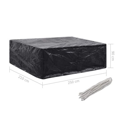 vidaXL Κάλυμμα Επίπλων Κήπου με 8 Κρίκους 250x210x90cm 1 τεμ.