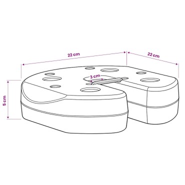 vidaXL Βαρίδια για Κιόσκι 4 τεμ. Μαύρα 220 x 50 χιλ. από Σκυρόδεμα