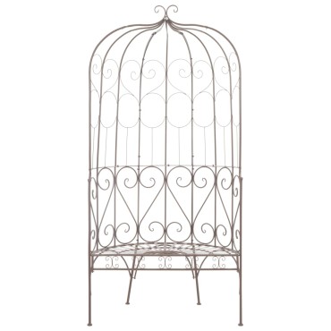 vidaXL Παγκάκι Κήπου Αντικέ Καφέ Σιδερένιο 95x54x200cm 1 τεμ.
