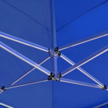 vidaXL Κιόσκι Πτυσσόμενο Επαγγελματικό Μπλε 6 x 3 μ. Αλουμινίου