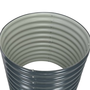 vidaXL Ζαρντινιέρα Υπερυψωμένη Γκρι 80x80x81 εκ. Γαλβανισμ. Χάλυβας