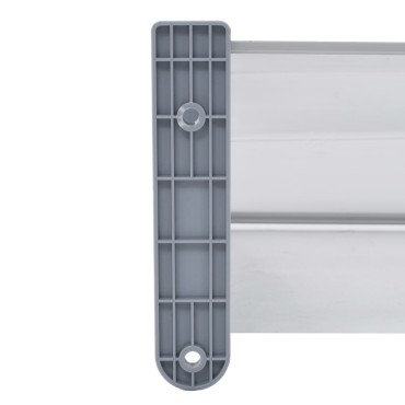 vidaXL Στέγαστρο Πόρτας Γκρι 240 x 100 εκ. Πολυανθρακικό