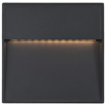 vidaXL Φωτιστικά Τοίχου LED Εξωτερικού Χώρου Τετράγωνα 2 τεμ. Μαύρα 3W