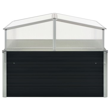 vidaXL Θερμοκήπιο Σπορείο Ανθρακί 100x100x77 εκ. Γαλβανισμένος Χάλυβας