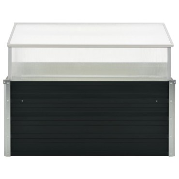 vidaXL Θερμοκήπιο Σπορείο Ανθρακί 100x100x77 εκ. Γαλβανισμένος Χάλυβας