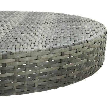 vidaXL Τραπέζι Κήπου Γκρι 75,5x106cm από Συνθετικό Ρατάν 1 τεμ.
