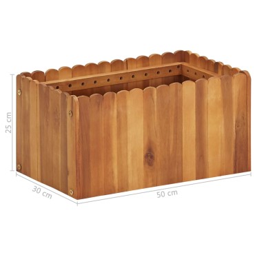 vidaXL Ζαρντινιέρα Υπερυψωμένη 50 x 30 x 25 εκ. από Μασίφ Ξύλο Ακακίας