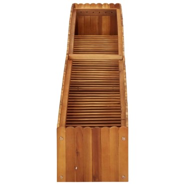 vidaXL Ζαρντινιέρα Υπερυψωμένη 200 x 30 x 25 εκ. Μασίφ Ξύλο Ακακίας