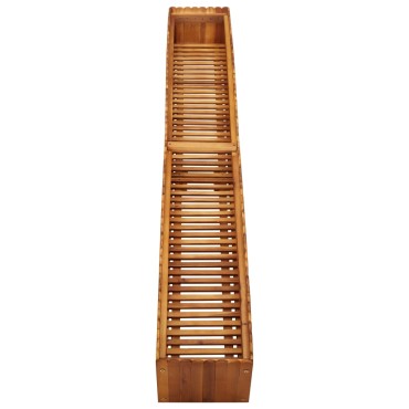 vidaXL Ζαρντινιέρα Υπερυψωμένη 200 x 30 x 25 εκ. Μασίφ Ξύλο Ακακίας