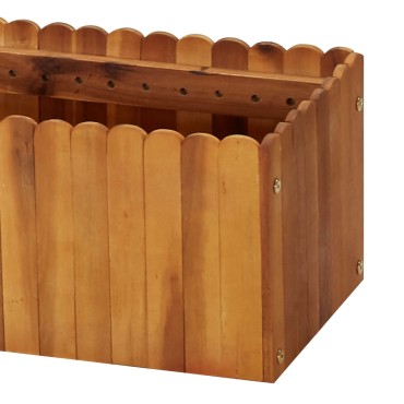 vidaXL Ζαρντινιέρα Υπερυψωμένη 200 x 30 x 25 εκ. Μασίφ Ξύλο Ακακίας