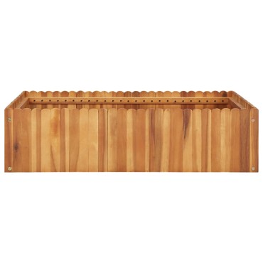 vidaXL Ζαρντινιέρα Υπερυψωμένη 100 x 100 x 25 εκ. Μασίφ Ξύλο Ακακίας