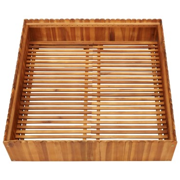 vidaXL Ζαρντινιέρα Υπερυψωμένη 100 x 100 x 25 εκ. Μασίφ Ξύλο Ακακίας