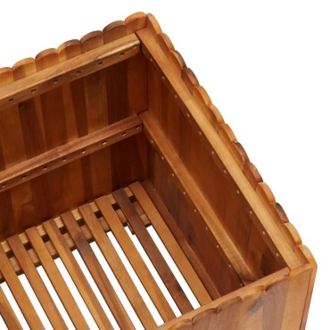 vidaXL Ζαρντινιέρα Υπερυψωμένη 50 x 50 x 50 εκ. από Μασίφ Ξύλο Ακακίας