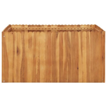 vidaXL Ζαρντινιέρα Υπερυψωμένη 100 x 100 x 50 εκ. Μασίφ Ξύλο Ακακίας