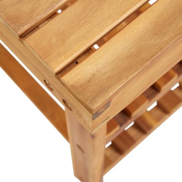 vidaXL Παπουτσοθήκη 90x32x46cm από Μασίφ Ξύλο Ακακίας