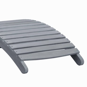 vidaXL Ξαπλώστρα Γκρι από Μασίφ Ξύλο Ακακίας 190x60x51cm 1 τεμ.