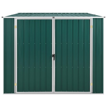 vidaXL Αποθήκη Κήπου Πράσινη 195x198x159 εκ. από Γαλβανισμένο Ατσάλι
