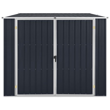 vidaXL Αποθήκη Κήπου Ανθρακί 195x198x159 εκ. από Γαλβανισμένο Ατσάλι