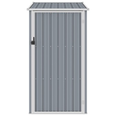 vidaXL Αποθήκη Κήπου Γκρι 87 x 98 x 159 εκ. από Γαλβανισμένο Ατσάλι