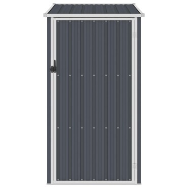vidaXL Αποθήκη Κήπου Ανθρακί 87 x 98 x 159 εκ. από Γαλβανισμένο Ατσάλι